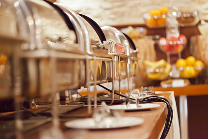 Catered Buffet food on tables